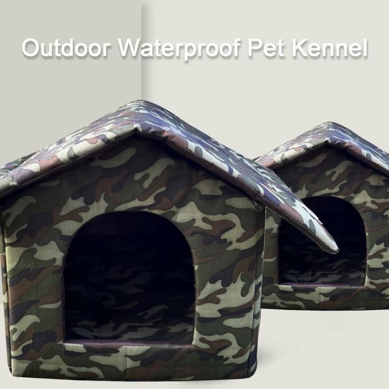 Cat House Outdoor Waterproof Pet House for Small Dogs Kitten Puppy Cave Nest with Pets Pad Dog Cat Bed Tent Kennel Supplies