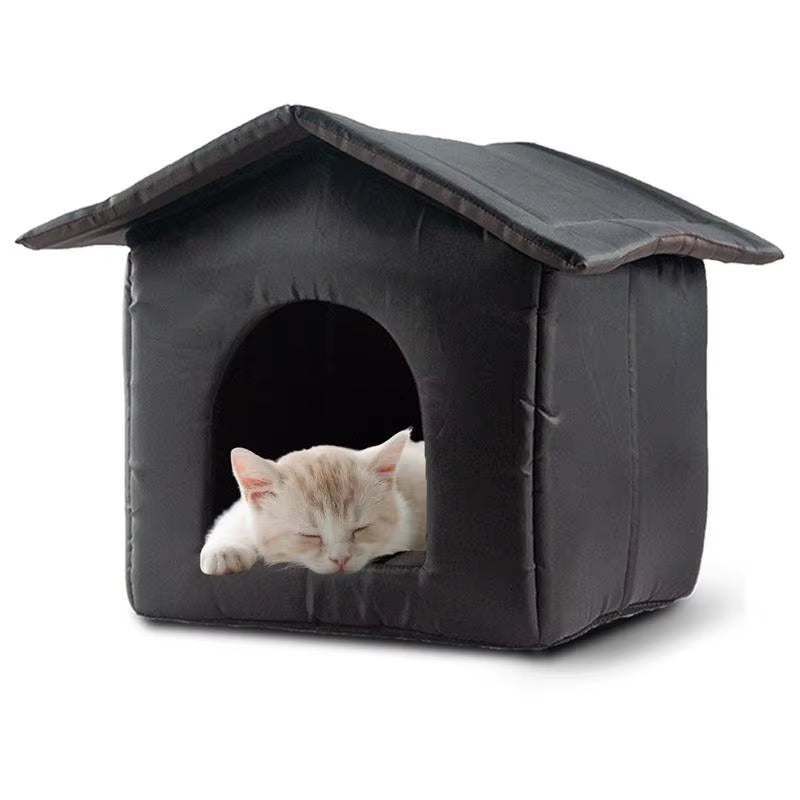 Cat House Outdoor Waterproof Pet House for Small Dogs Kitten Puppy Cave Nest with Pets Pad Dog Cat Bed Tent Kennel Supplies